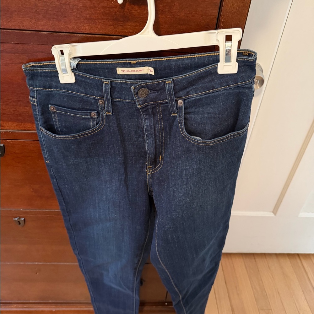 Levi's High Rise Skinny Jeans - Deep Blue - Picture 2 of 2